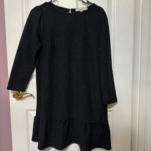Ann Taylor Loft 3/4 Sleeve Size Medium Petite Black Tweed Style Dress